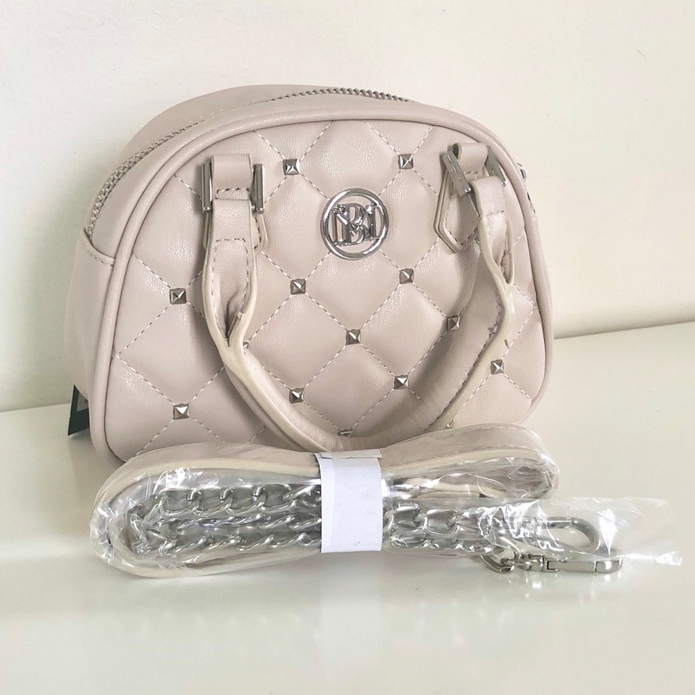 Badgley Mischka Quilted Crossbody Mini Bag with Silver-Tone Studs - Picture 12 of 16